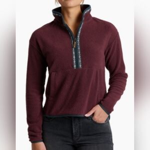 KÜHL Hygge 1/2 Zip Fleece Pullover in Raisin Plum Size XL